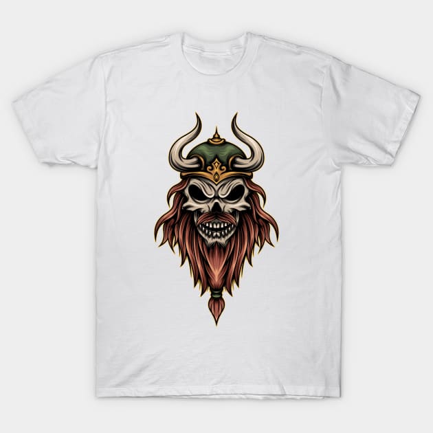 Skull viking T-Shirt by JagatKreasi